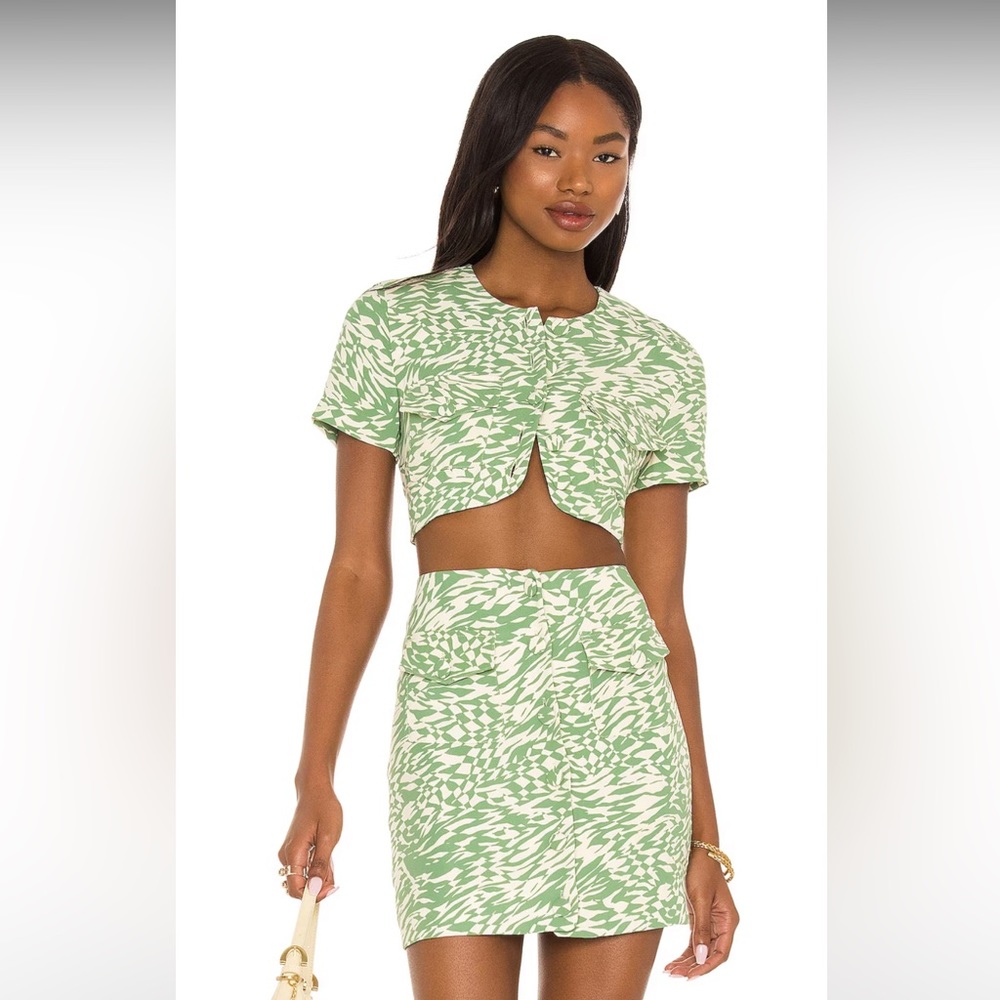 Song of Style Gala Green & Ivory Set